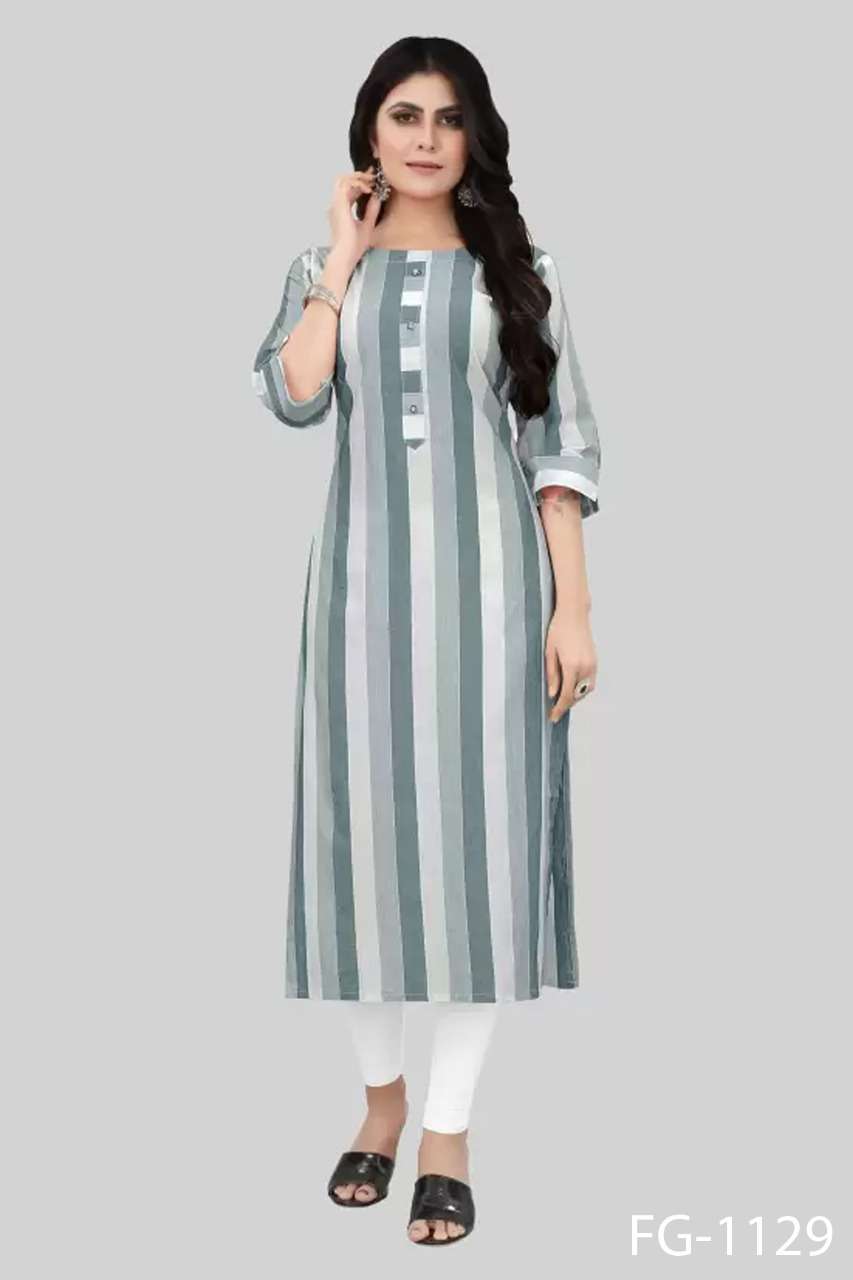 Fashion Galleria Present  Krisha - Vol-16 Stylish Pure Cotton Straight Kurtis On Wholesale