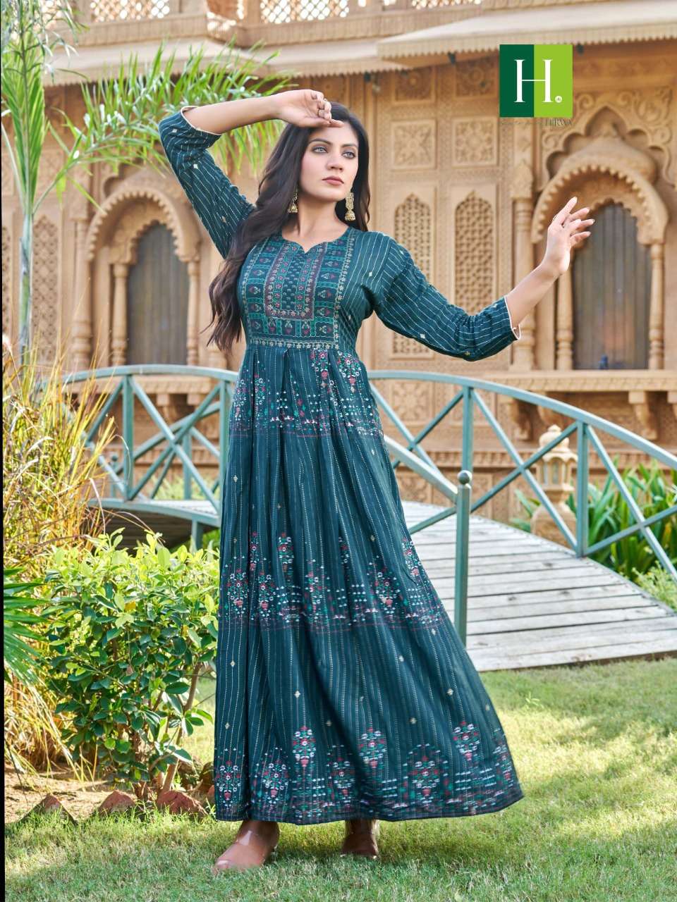  HIRWA Presents Its latest BACK NECK PATTERN STYLE Flare Kurti on  Wholesale