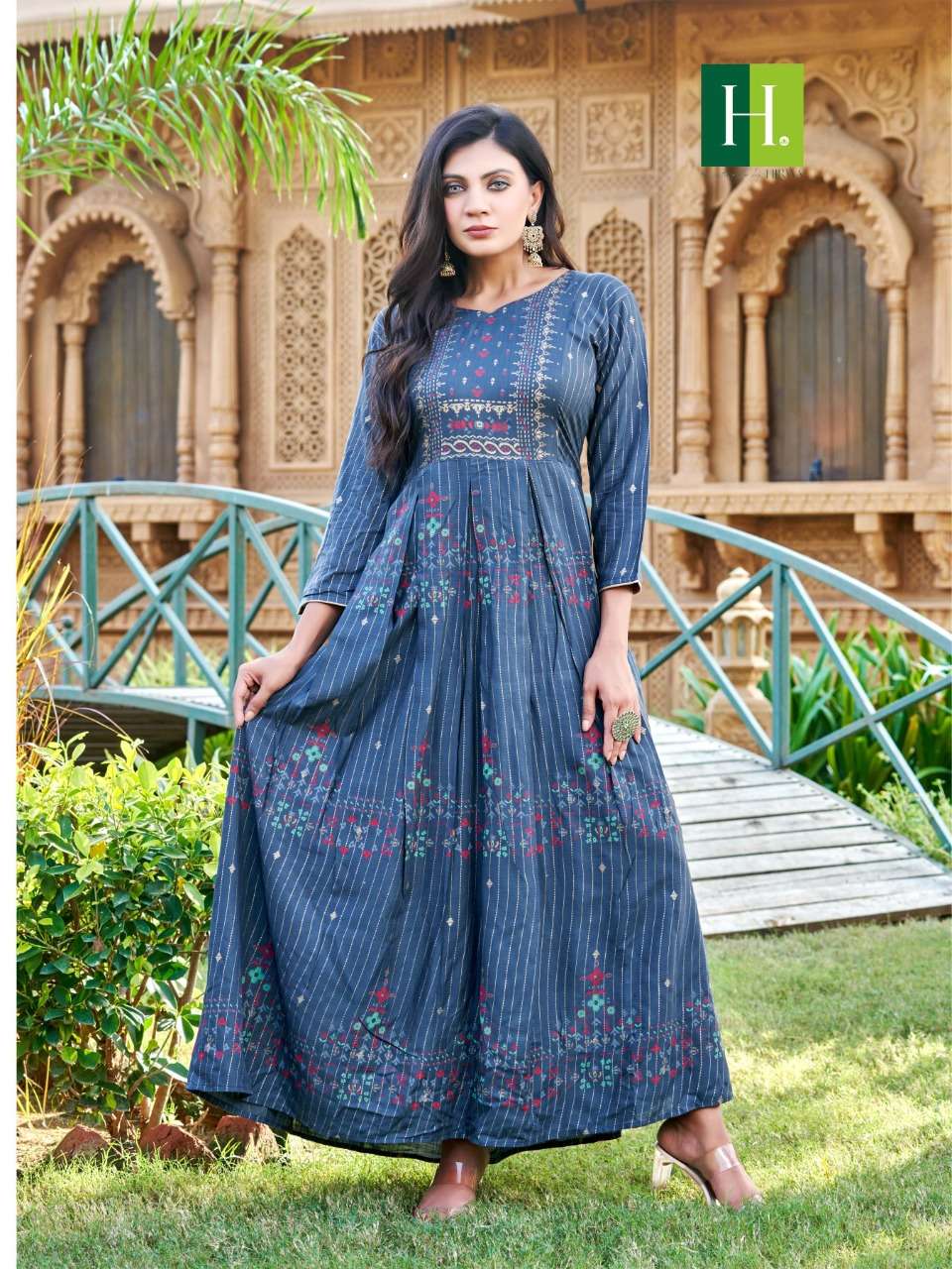  HIRWA Presents Its latest BACK NECK PATTERN STYLE Flare Kurti on  Wholesale