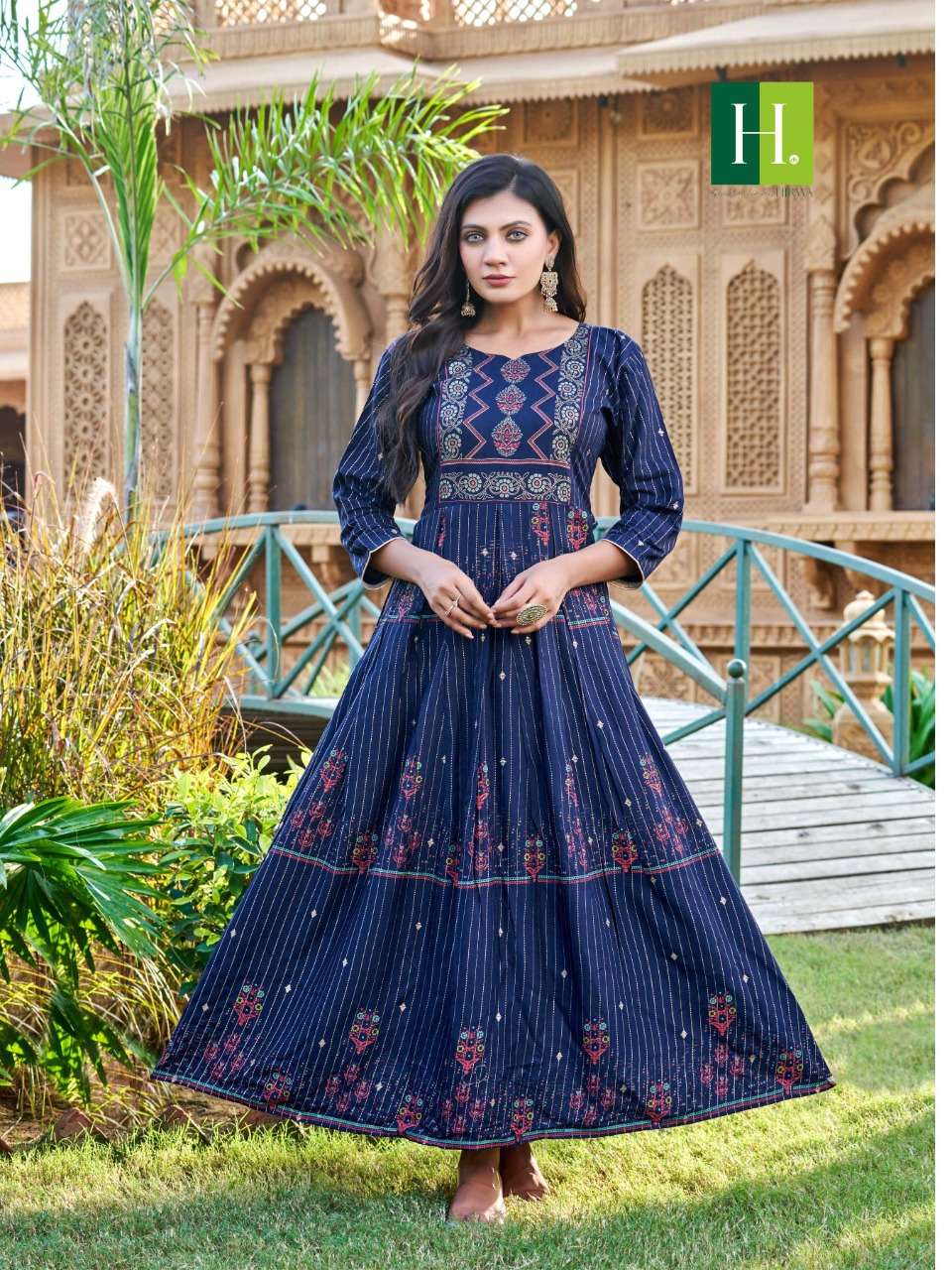  HIRWA Presents Its latest BACK NECK PATTERN STYLE Flare Kurti on  Wholesale