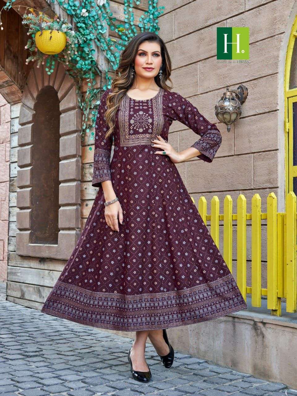 HIRWA Presents Latest Anarkali Kurti 