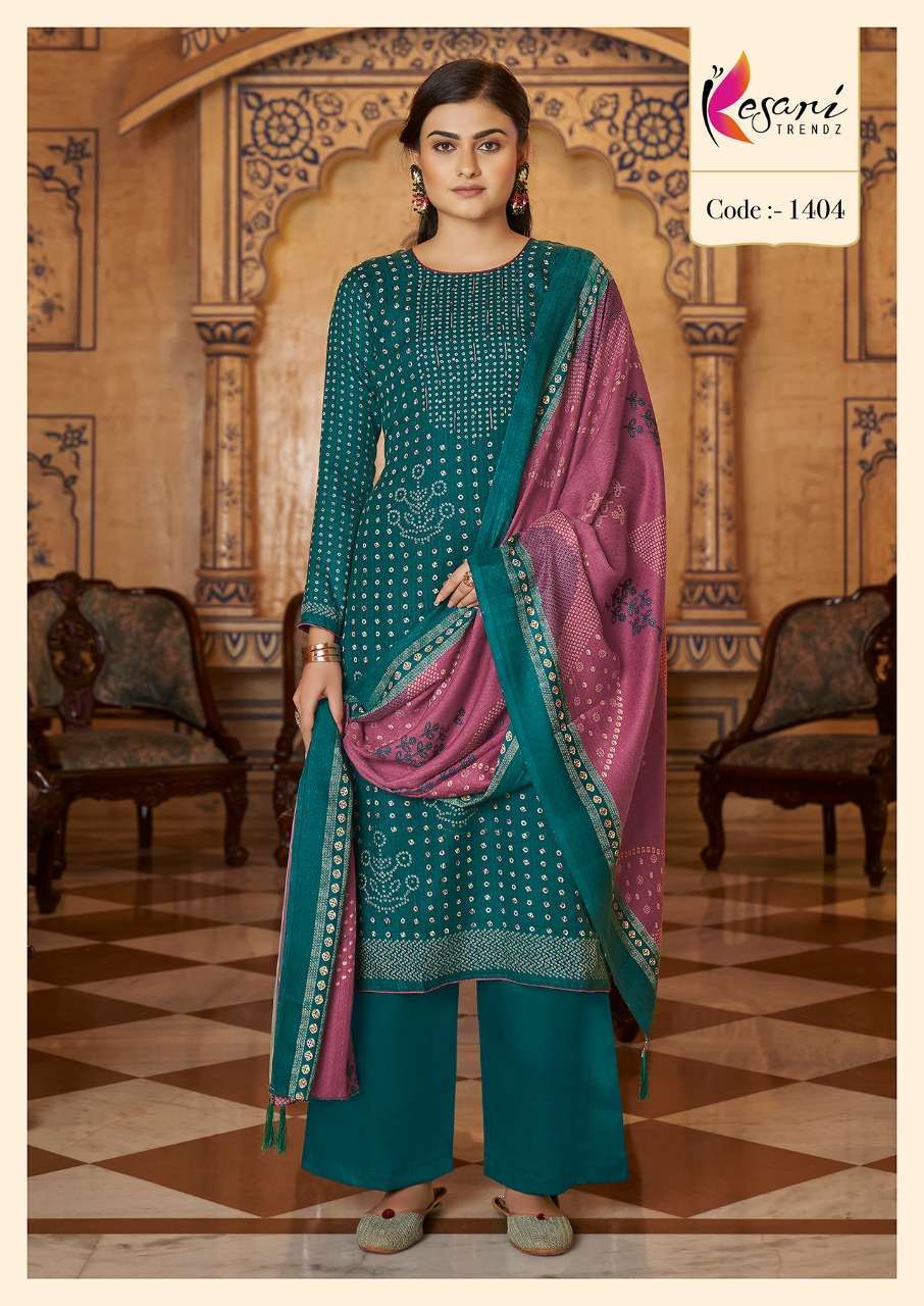 KESARI TRENDZ Launched Dooby Pashmina Print with Katha Work With  Shawl Dupata
