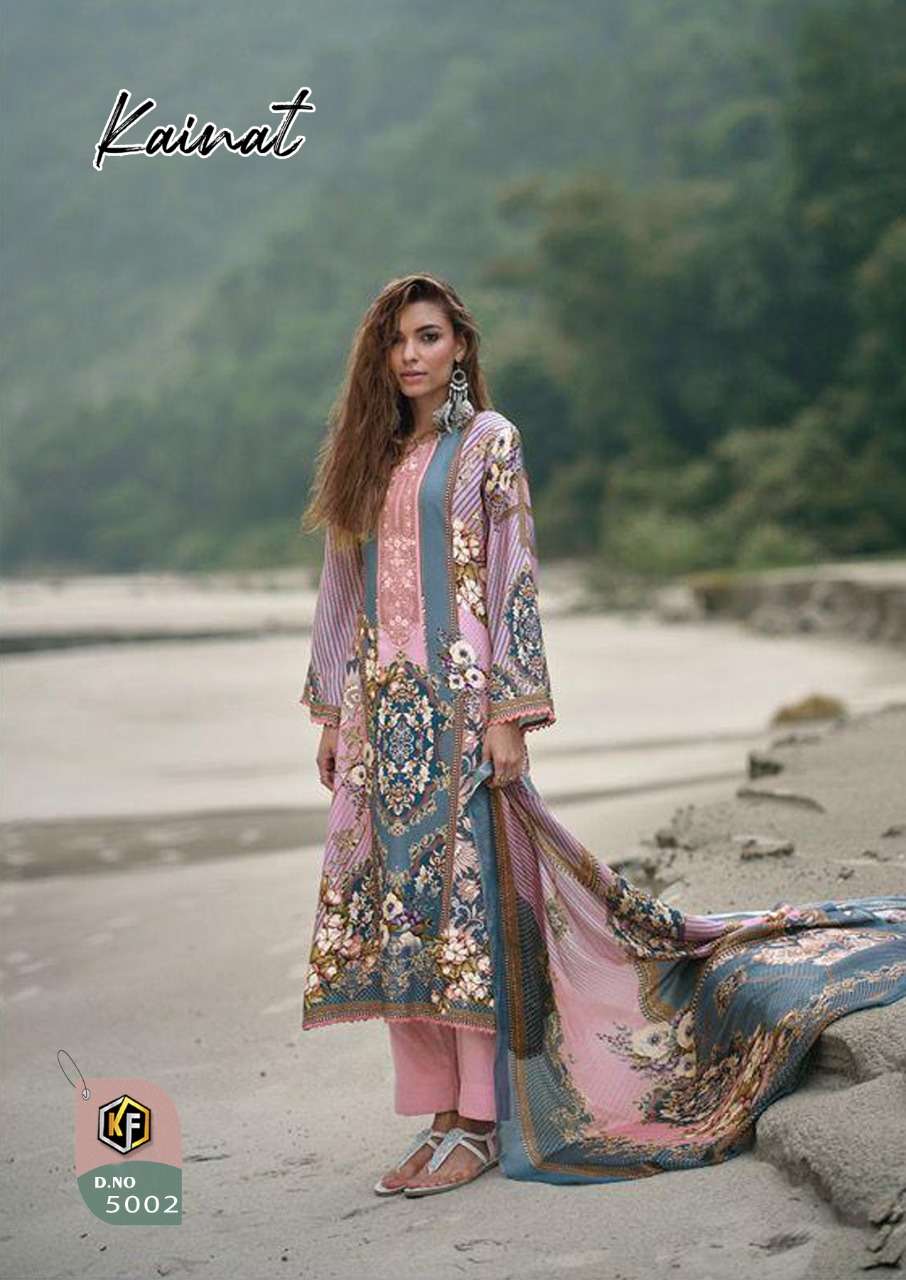 Keval Fab Kainat Luxury Lawn Present Vol-5 Dress Material Lawn Cotton Print On Wholesale