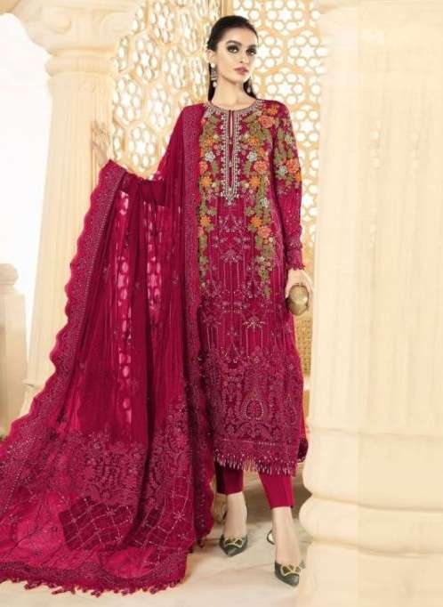 Mahnur Present VOL 9 Embroidery Designer Pakistani Suit Heavy Georgette On Wholesale