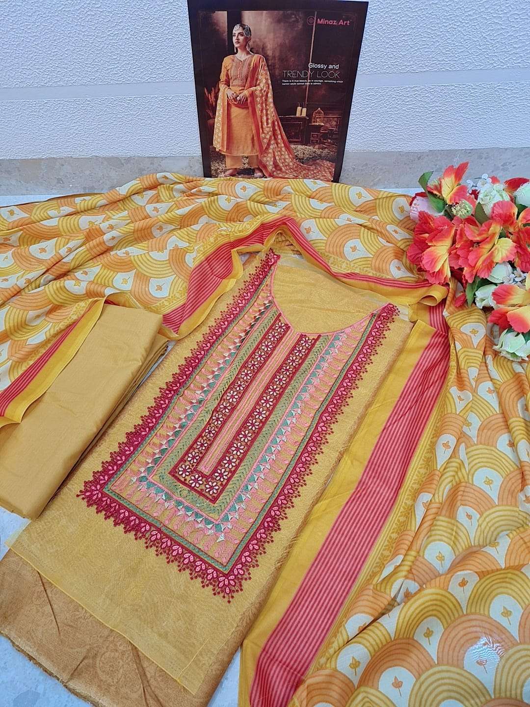 MINAZ ART PRESENT  MARHABA WHOLESALE LUXURY TURKIS PRINTED LAWN SUIT           