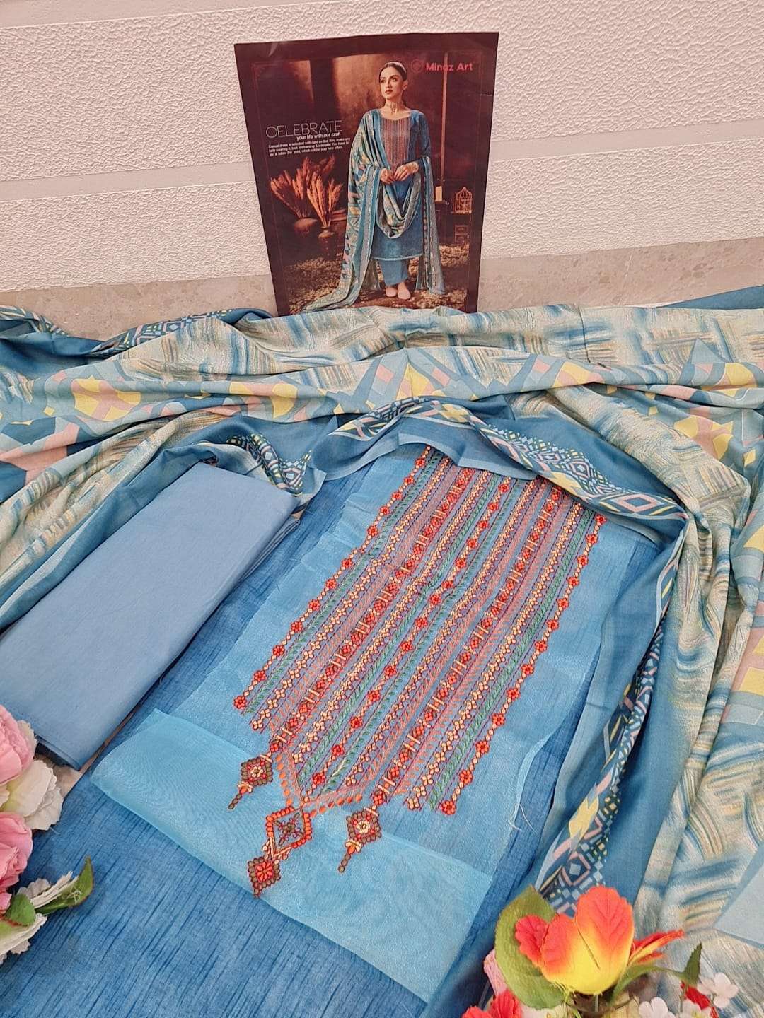 MINAZ ART PRESENT  MARHABA WHOLESALE LUXURY TURKIS PRINTED LAWN SUIT           