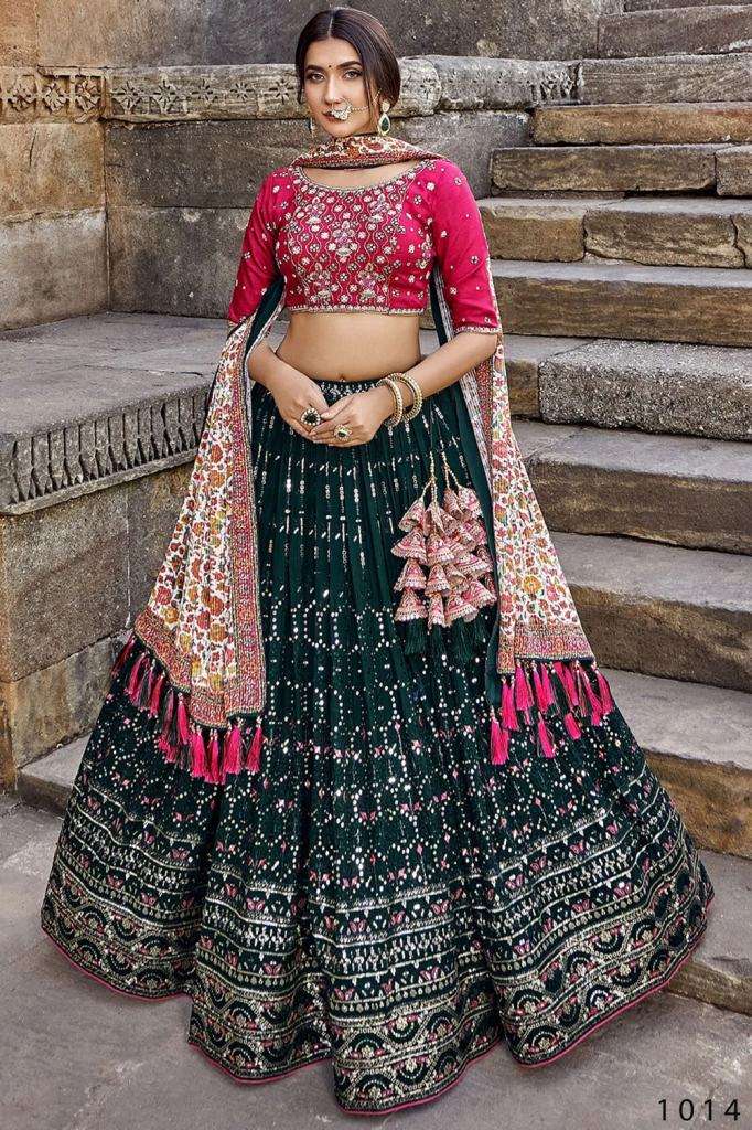  Panghat Present Vol 4 Exclusive Wear Wedding Lehenga In Sequence Work On Wholesale