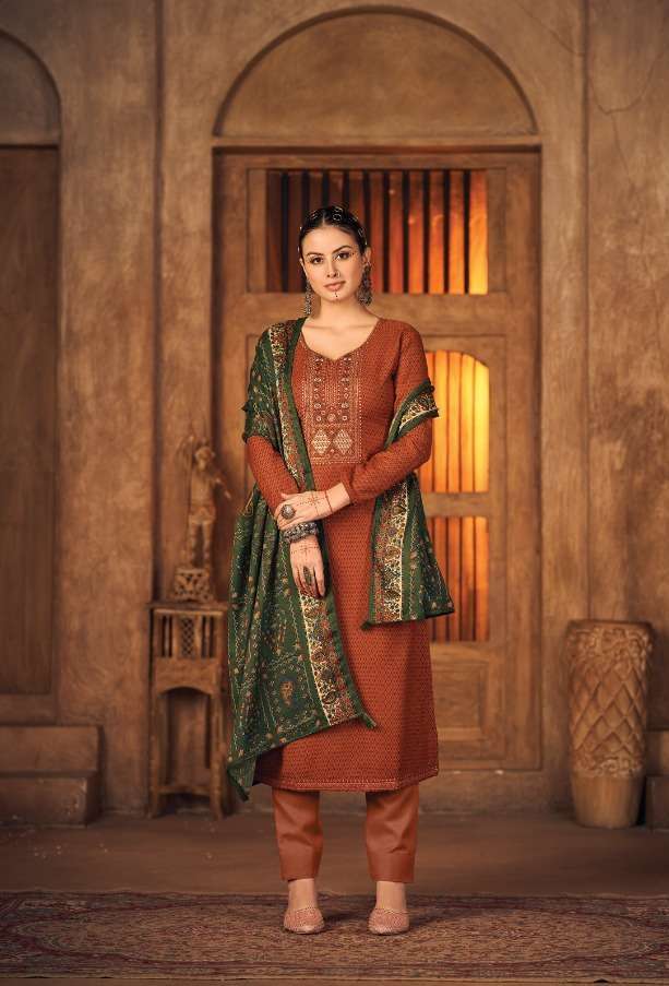 Shraddha Designer Present Vintage Winter On Pashmina With Stall Duppatta Printed With Tussal