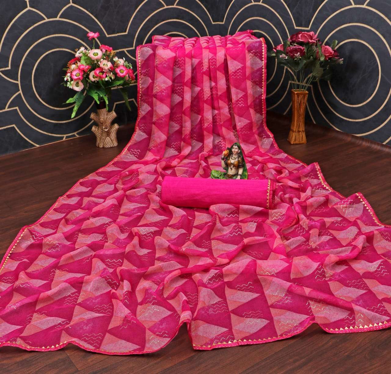 Wholesale Surendra Printed Saree On Chiffon 