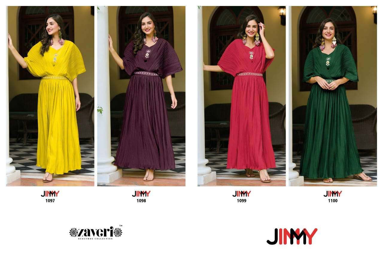 Zaveri Present Jimmy Readymade Stylish Gown On Wholesale