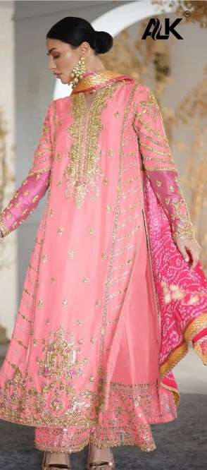 Alk Khushbu 3041 Hit Designer Embroidery Pakistani Suit Collection On Wholesale