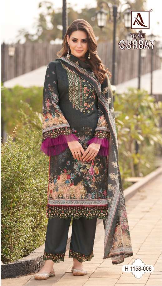 Alok Suit Qurbat 7 Zam Cotton Digital Pakistani Print With Fancy Embroidery On Wholesale