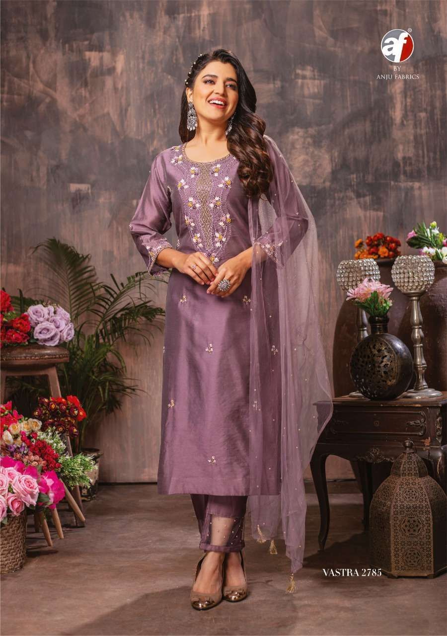 Anju Fab Vastra Vol-2 Wholesale Kurti Pant With Dupatta On Pure Viscose