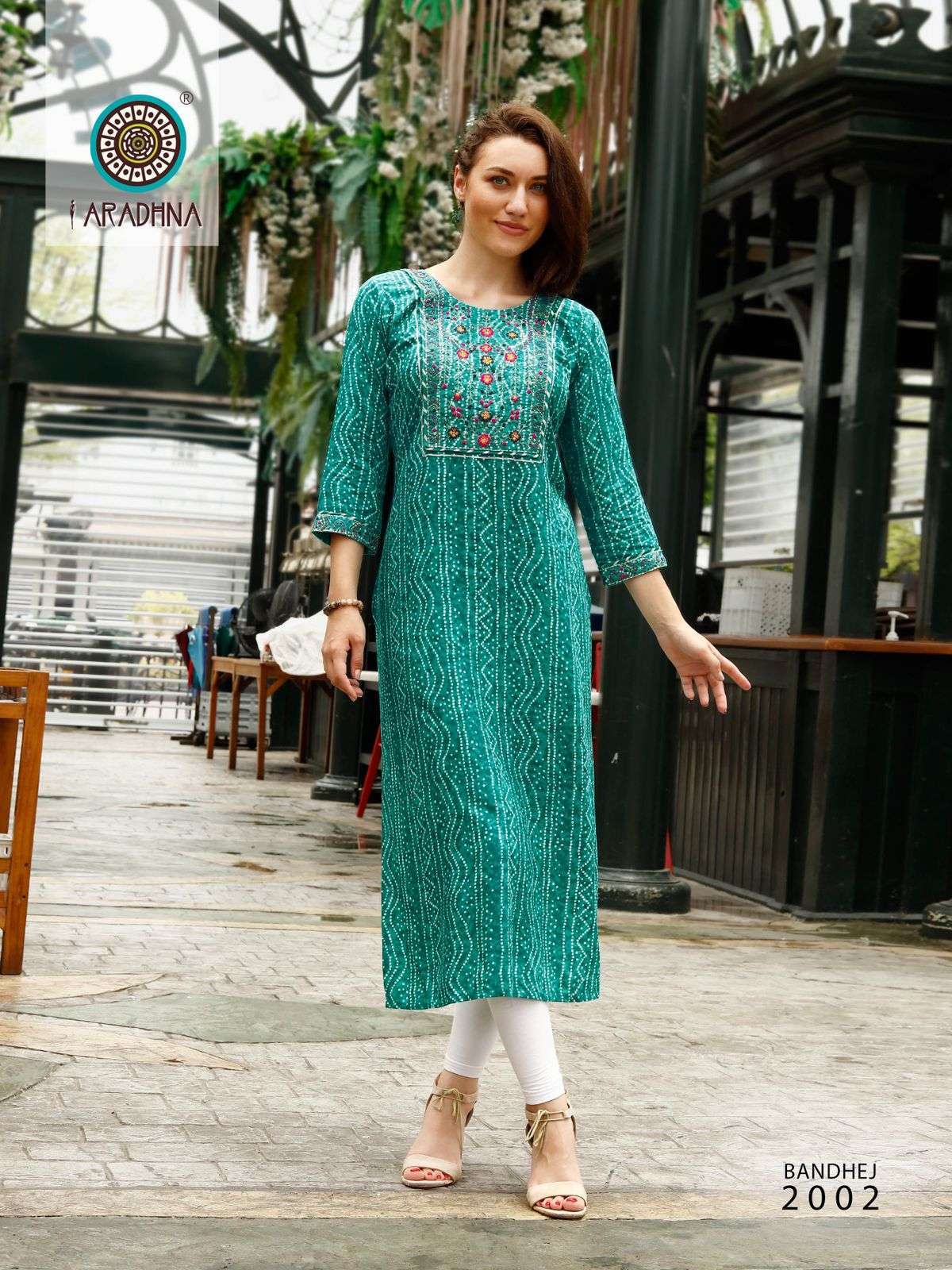 Aradhna Bandhej Vol 2 Festive Wear Designer Kurti Collection On Wholesale