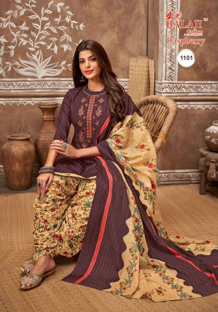 Balaji Rasberry Vol 11 Embroidered Cotton Dress Material Collection On Wholesale