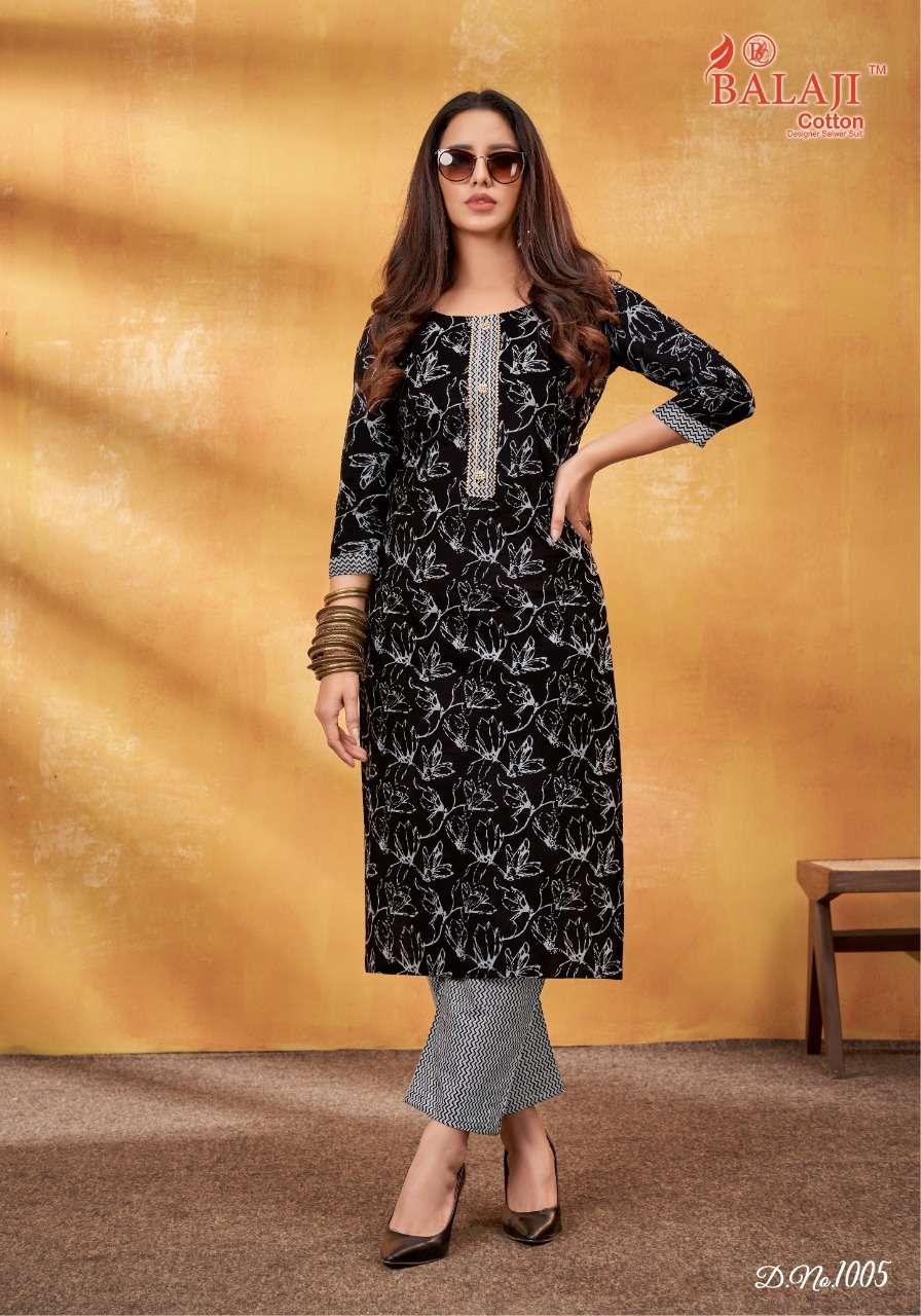 Balaji Shanaya Vol 1 Cotton Kurti With Pant On Wholesale