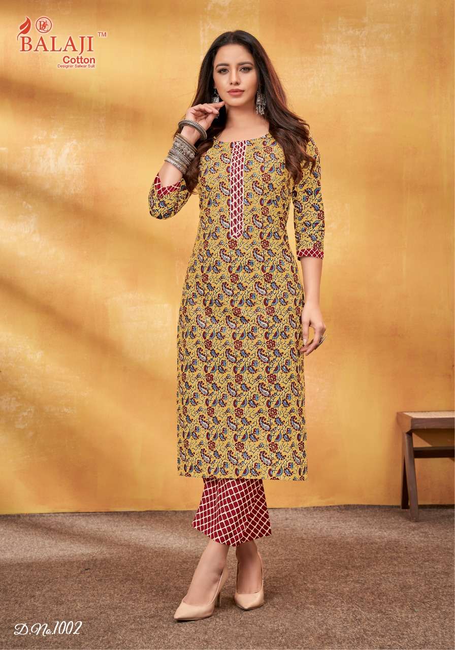Balaji Shanaya Vol 1 Cotton Kurti With Pant On Wholesale