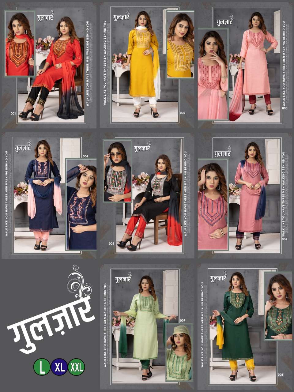 Beauty Queen Gulzar Heavy Sequence Work Kurti Pant With Dupatta On Wholesale