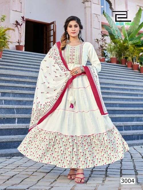 Blue Hills Colors Vol 3 Designer Anarkali Kurti With Dupatta Collection On Wholesale