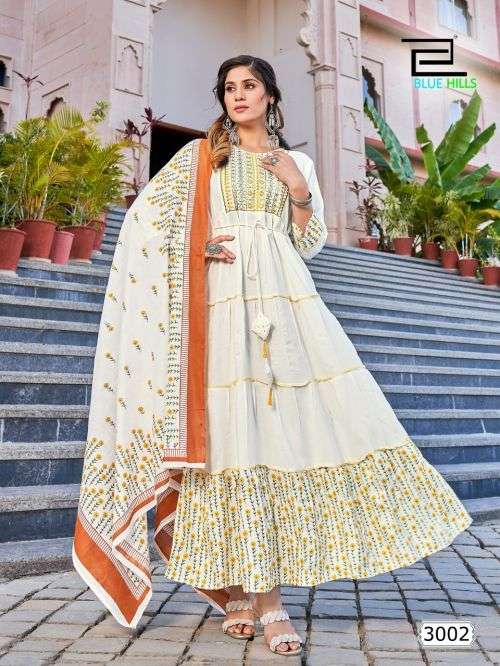 Blue Hills Colors Vol 3 Designer Anarkali Kurti With Dupatta Collection On Wholesale