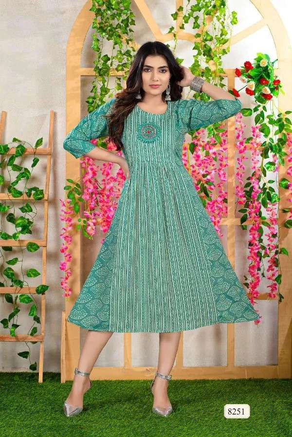 College Girl Vol 2 By Golden Rayon Lining Frock Style Kurti On Wholesale