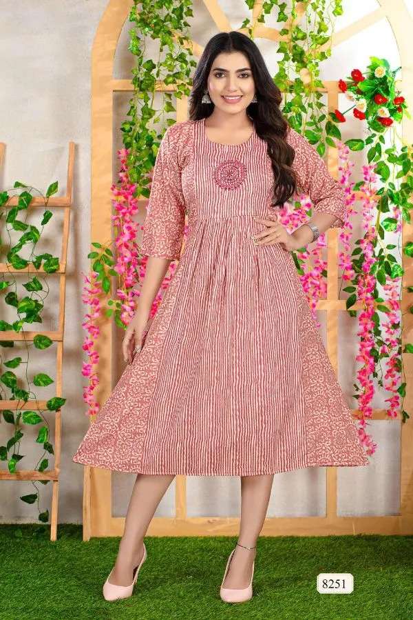 College Girl Vol 2 By Golden Rayon Lining Frock Style Kurti On Wholesale