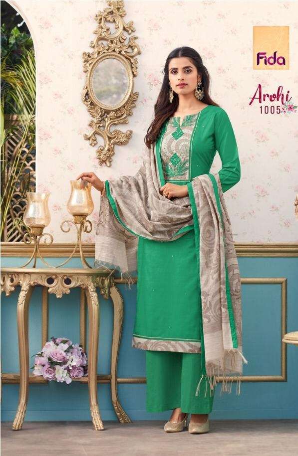 Fida International Arohi Fancy Cotton Salwaar Suit Catalogue On Wholesale