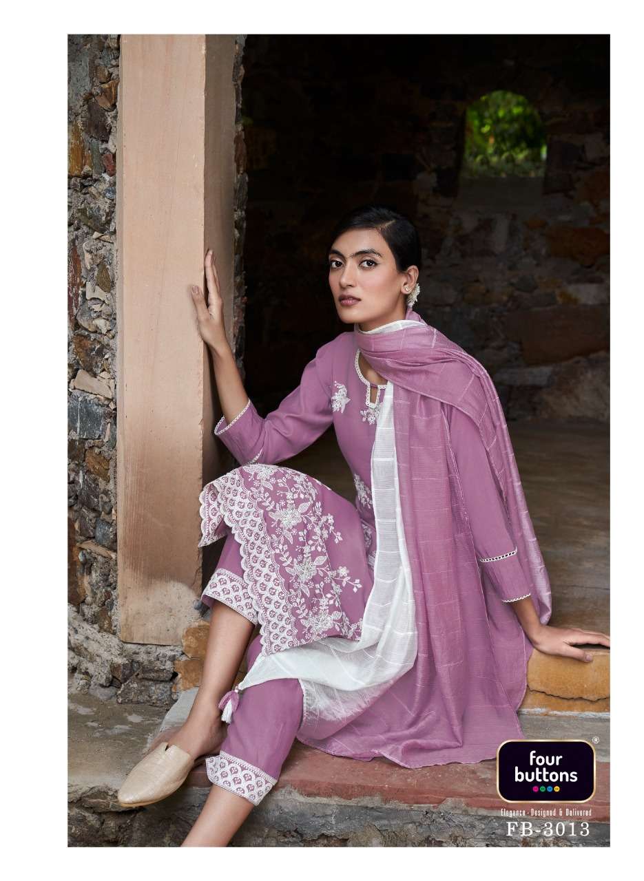 Four Button Qurbat 2 on Heavy Lakhnavi Embroidered Kurta Pant Set On Wholesale