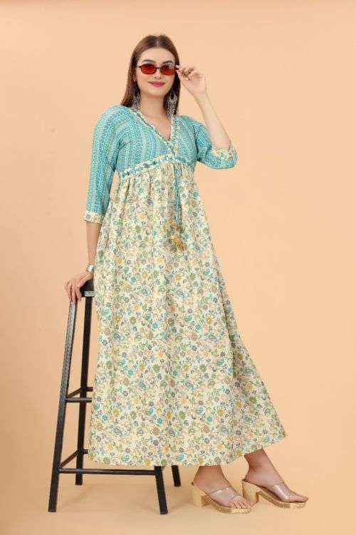 Growish Mars 1023 Fancy Long Anarkali Kurti Collection On Wholesale