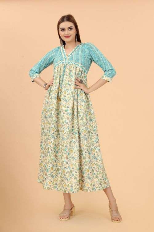 Growish Mars 1023 Fancy Long Anarkali Kurti Collection On Wholesale