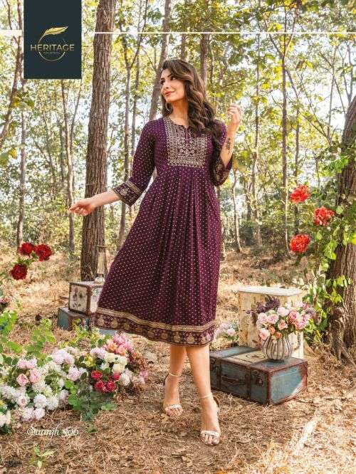 Heritage Saanjh Vol 3 Fancy Designer Kurti Collection On Wholesale