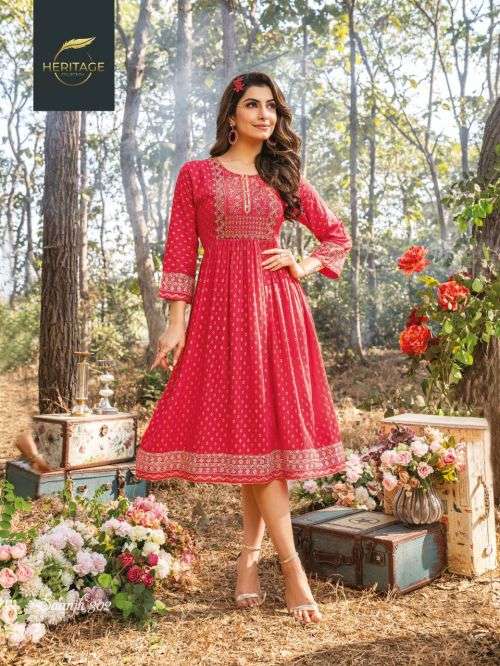 Heritage Saanjh Vol 3 Fancy Designer Kurti Collection On Wholesale