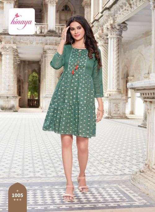 Hinaya Saraa Vol 1 Cotton Designer Kurti Collection On Wholesale