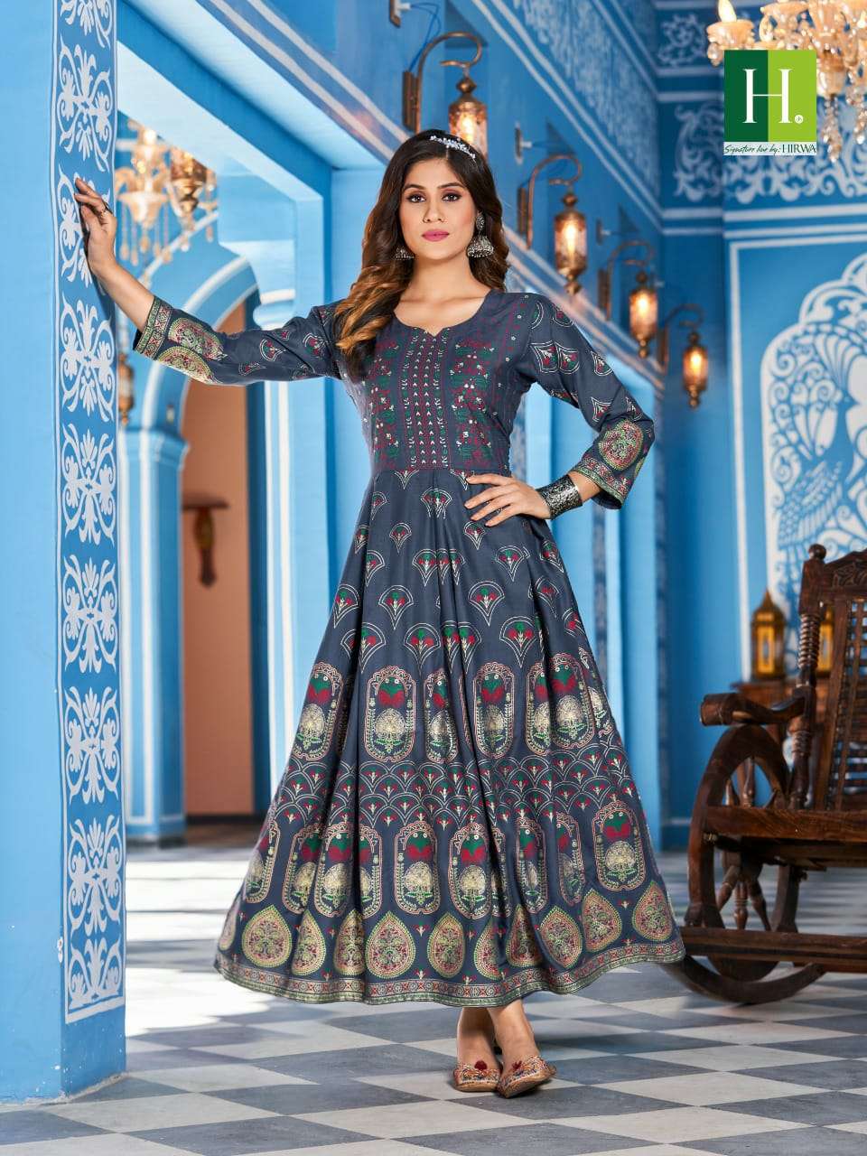 Hirwa Present Sunaina Vol-2 Anarkali Style Long Kurti On Wholesale