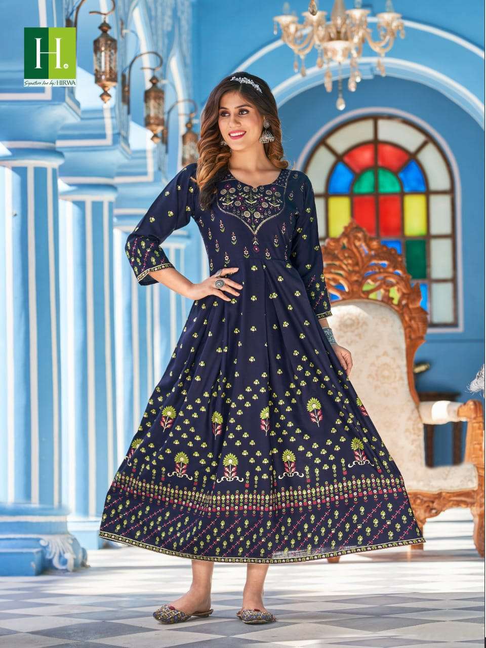 Hirwa Present Sunaina Vol-2 Anarkali Style Long Kurti On Wholesale