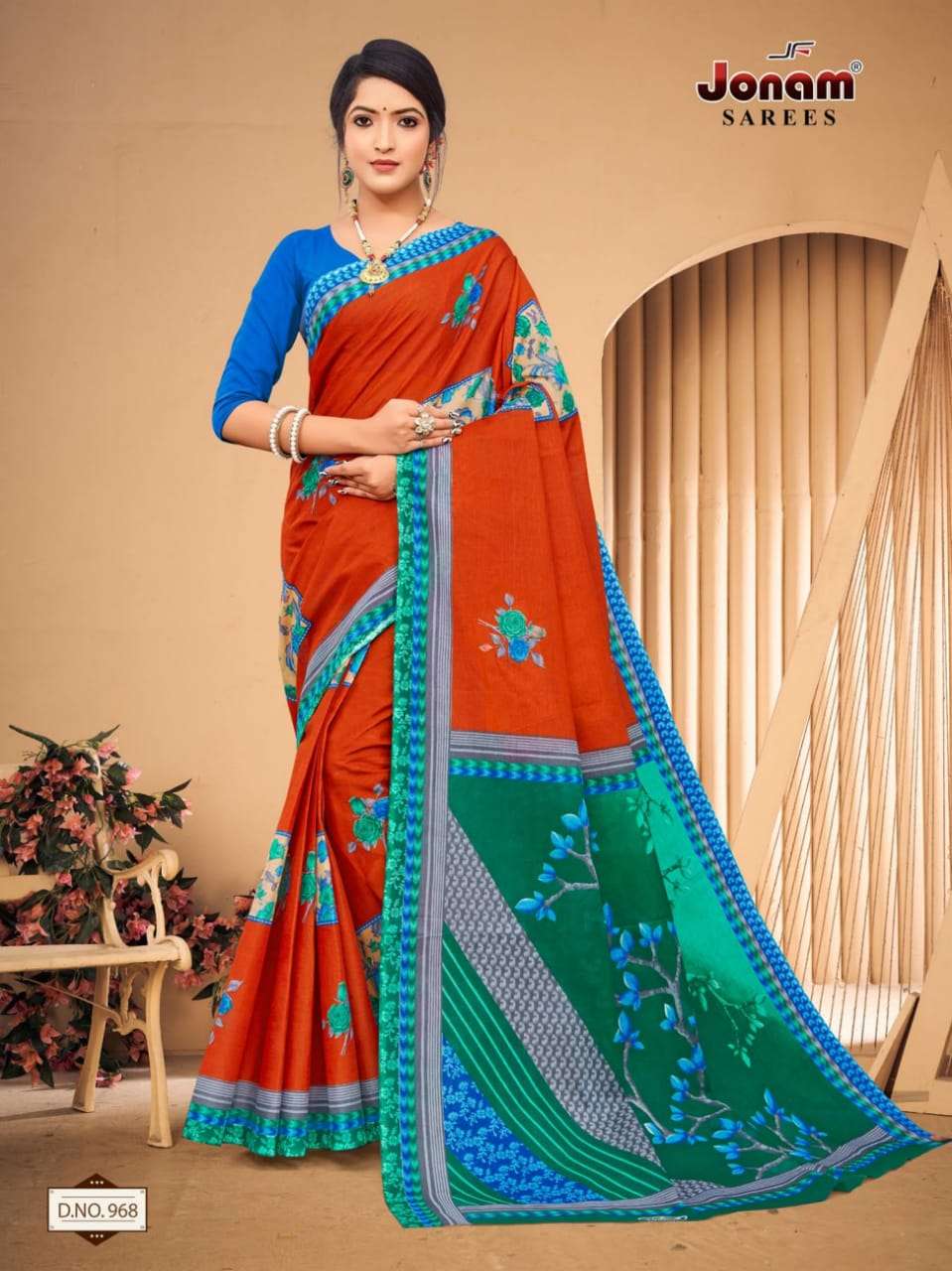 Jonam Karishma Vol 14 Regular Wear Printed Cotton Saree On Wholesale