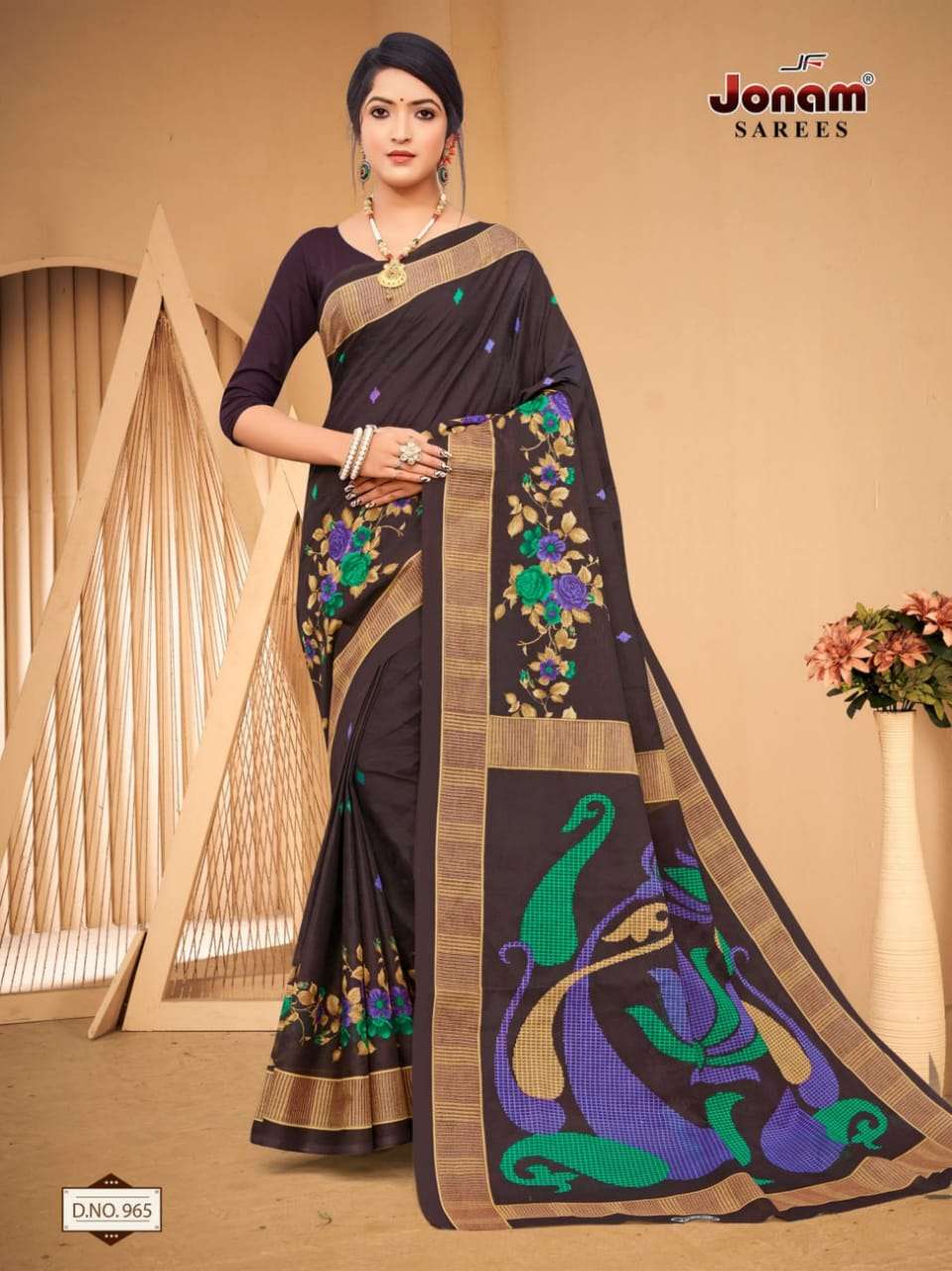 Jonam Karishma Vol 14 Regular Wear Printed Cotton Saree On Wholesale
