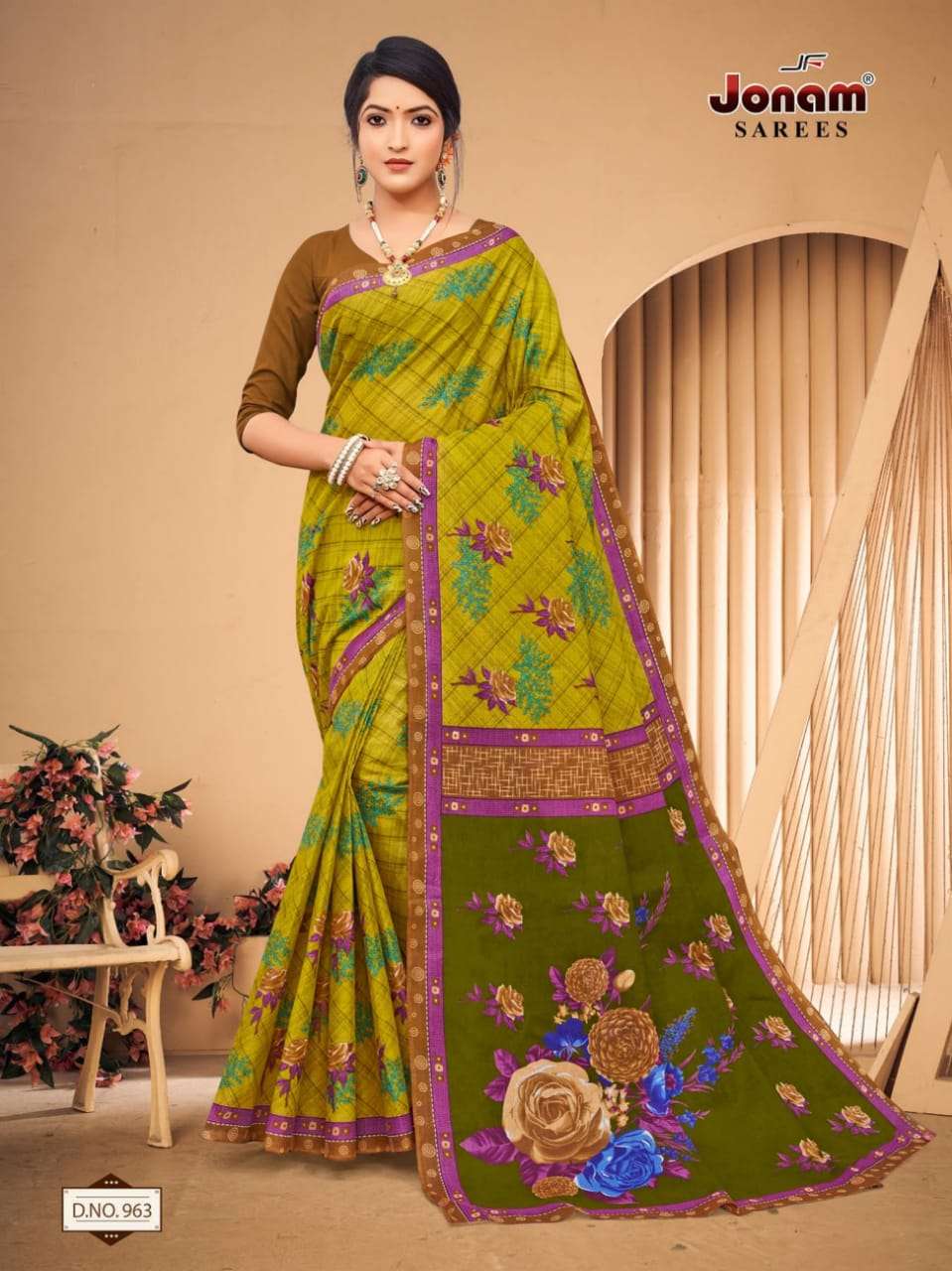 Jonam Karishma Vol 14 Regular Wear Printed Cotton Saree On Wholesale