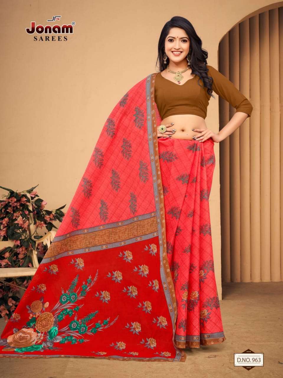 Jonam Karishma Vol 14 Regular Wear Printed Cotton Saree On Wholesale