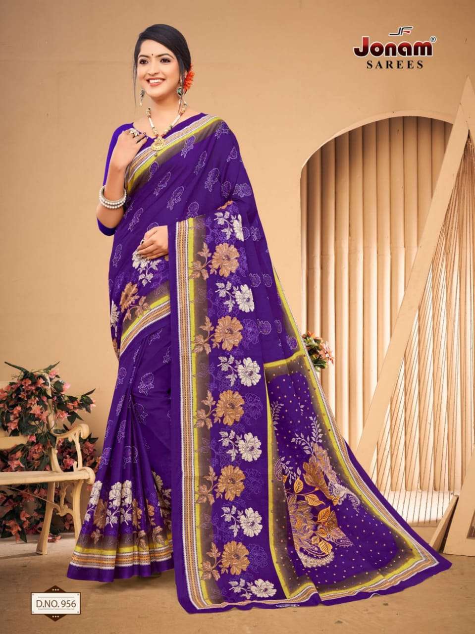Jonam Karishma Vol 14 Regular Wear Printed Cotton Saree On Wholesale