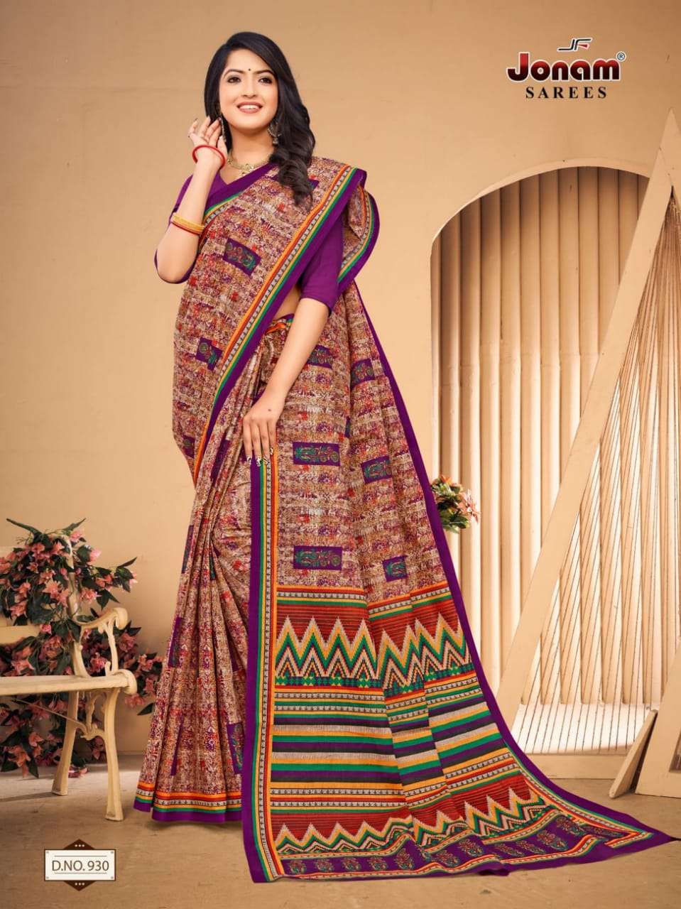 Jonam Karishma Vol 14 Regular Wear Printed Cotton Saree On Wholesale