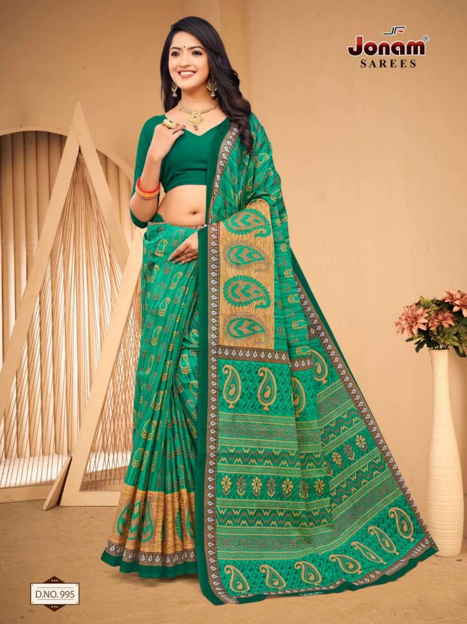 Jonam Karishma Vol 14 Regular Wear Printed Cotton Saree On Wholesale