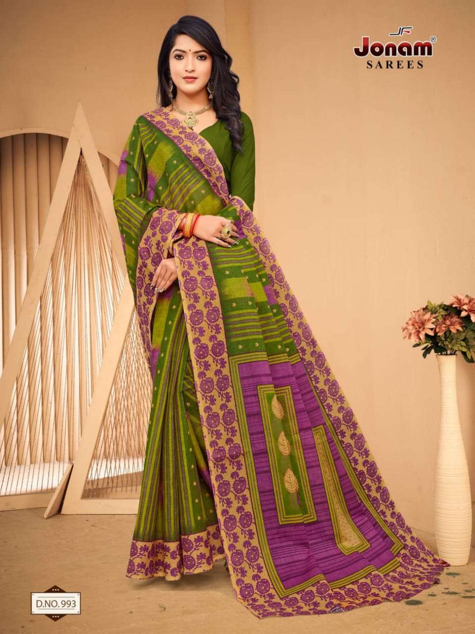 Jonam Karishma Vol 14 Regular Wear Printed Cotton Saree On Wholesale