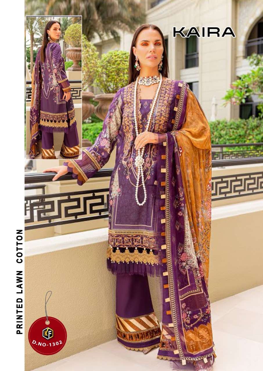 Keval Fab Kaira Luxury Lawn Vol-13 Lawn Cotton Dress Material On Wholesale