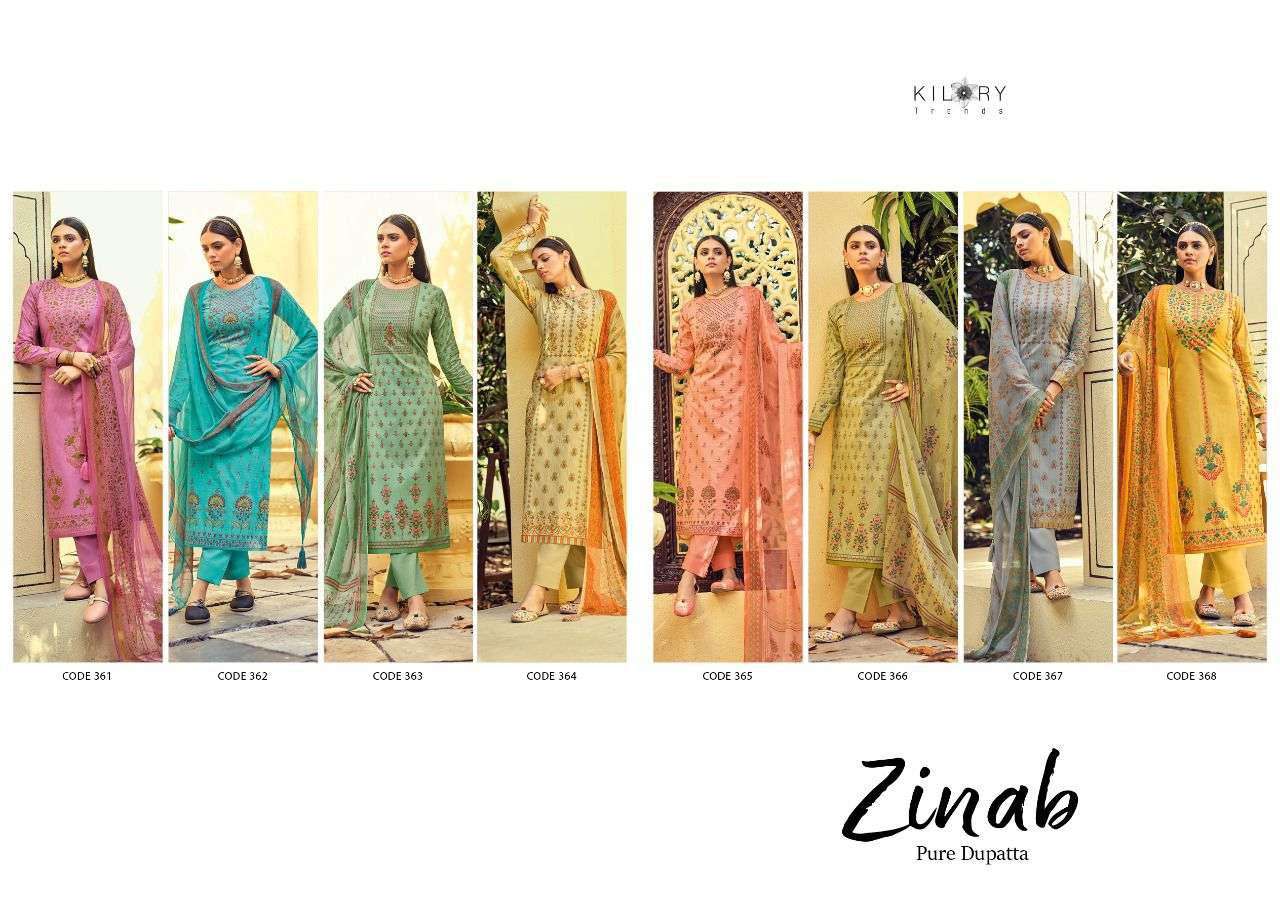Kilory Trends Presents - Zinab Pure Cambric Cotton With Fancy Swarovski Work With Digital Print On Wholesale