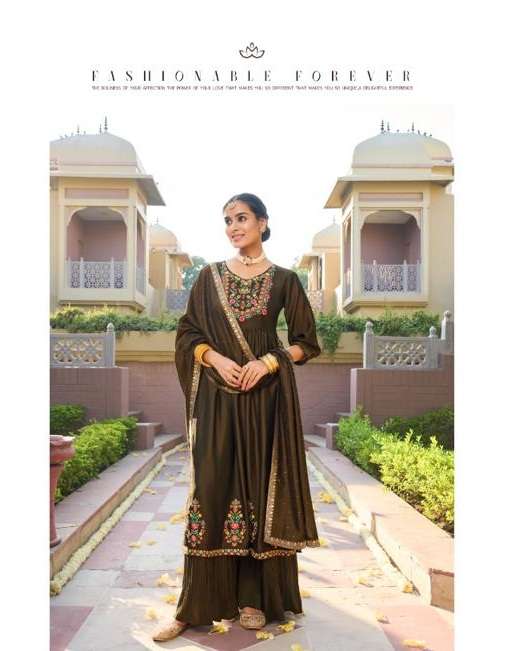 Lily & Lali Aafreen Embroidery & Handwork on Super Silk fabric Nyra Kurti On Wholesale