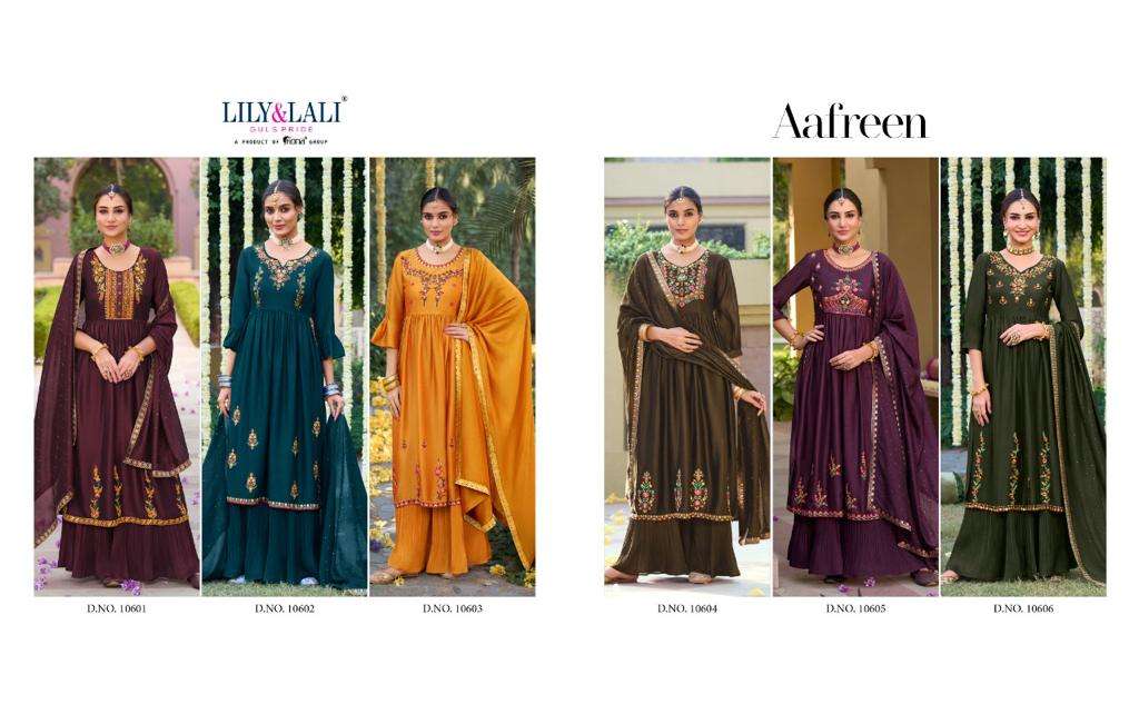 Lily & Lali Aafreen Embroidery & Handwork on Super Silk fabric Nyra Kurti On Wholesale
