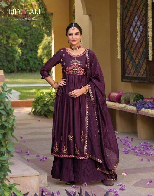 Lily & Lali Aafreen Embroidery & Handwork on Super Silk fabric Nyra Kurti On Wholesale
