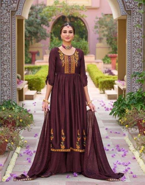 Lily & Lali Aafreen Embroidery & Handwork on Super Silk fabric Nyra Kurti On Wholesale