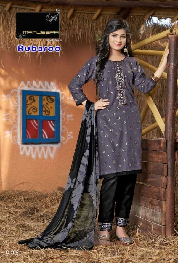Manjeera RUBAROO Kurti Pant With Dupatta On Wholesale